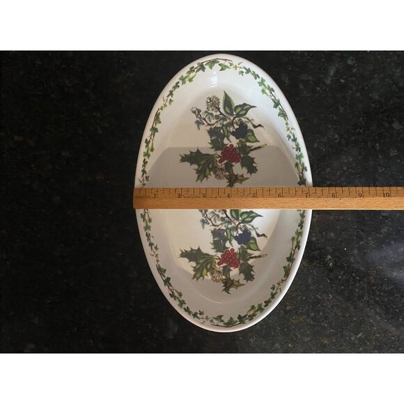 Portmeirion Holly and Ivy 11" Divided Oval Server - Picture 6 of 9